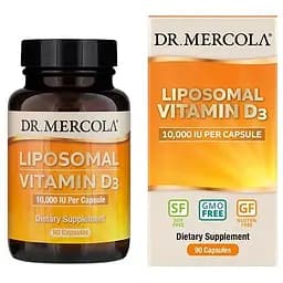 Витамины и минералы Dr. Mercola Liposomal Vitamin D3 10000 IU, 90 капсул