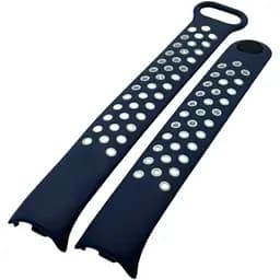 Ремінець Becover Vents Style для Xiaomi Mi Smart Band 9 Blue-White (711987) - мініатюра 3