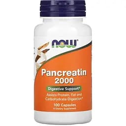Панкреатин Now Foods Pancreatin 2000 мг 100 капсул