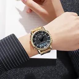Годинник наручний чоловічий 1898GDWT Gold-White Skmei acs0030482 - мініатюра 3