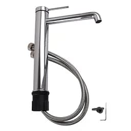 Змішувач для умивальника TOPAZ LOFT TLF 32203-H75-C хромований високий для ванної кімнати з двома шлангами - мініатюра 2