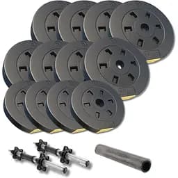 Набір гантелі-штанга 2в1 Besport PowerPro 52кг з перехідником