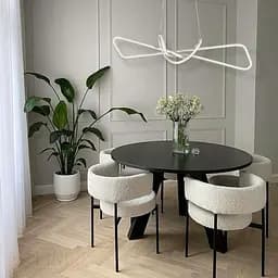 Современная белая люстра AVIZE в двух размерах Line.F Длина 85 см