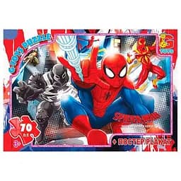 Детский пазл "Человек-паук" G-Toys SM906 плакат 70 элементов