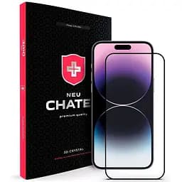 Захисне скло для смартфона NEU Chatel Corning Gorilla Glass Anti-Static with Mesh Front Black для iPhone 15 Plus/14 Pro Max (NEU3D15PB)