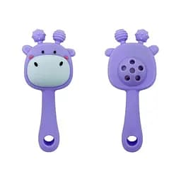 Силіконовий прорізувач-брязкальце "Жираф" Mega Zayka MGZ-0428(Violet)