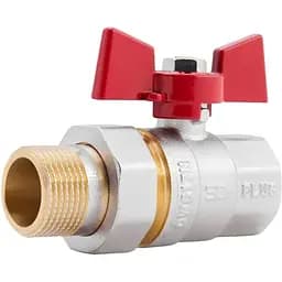 Кран кульовий Thermo Alliance "Американка" Standart 3/4" ВЗ прямий, латунь, PN40, метелик SD220NW20PN40