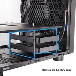 Корпус Chieftec THE CUBE CI-03B-OP, без БЖ, fan 20 см, mATX, Black (CI-03B-OP) - мініатюра 4