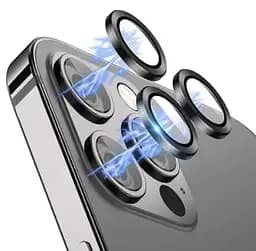 Захисне скло на камеру DK для Apple iPhone 13 Pro Lens Metal Ring Eagle Eye 015729 black 2 шт. - мініатюра 4