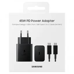 Мережевий зарядний комплект Samsung 45W Compact Power Adapter (EP-T4510XBE) блок з кабелем C to C чорний - мініатюра 8