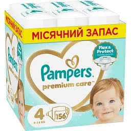 Подгузники Pampers Premium Care Размер 4 (9-14 кг) 156 шт.