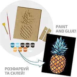 Набір картина 3D Rosa Talent Ананас 3D МДФ 24 5х18 5 см - мініатюра 3