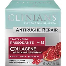 Денний крем для обличчя Clinians Antirughe Repair проти перших зморшок SPF-15 з гранатом, 50 мл