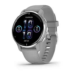 Смарт-годинник Garmin Venu 2 Silver S. Steel Bezel w. Powder G. Case and S. Band (010-02496-00/10) () - мініатюра 2