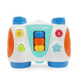 Развивающий бинокль знаний WToys 66770, музыкальная обучающая игрушка с украинской озвучкой и пальчиковыми играми, голубой