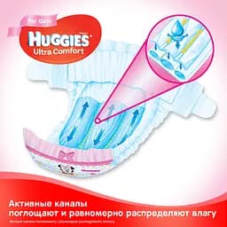 Підгузки для дівчаток Huggies Ultra Comfort 5 (12-22 кг), 42 шт. - мініатюра 3