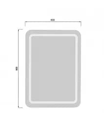 Дзеркало Мойдодир Tina 60х80 / 80x60 з LED-підсвіткою - мініатюра 5