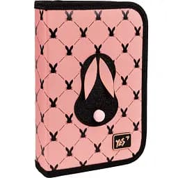 Пенал Yes Brave Bunny HP-03 жесткий одинарный с клапаном персиковый (533578)