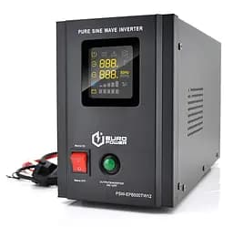 UPS ИБП с правильной синусоидой Europower PSWEPB-TW12 500VA, 300W, АКБ 12В, заряд 5/10А - мініатюра 1