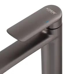 Змішувач для умивальника Koer KB-11028-07 високий KR5296 Графіт - мініатюра 6