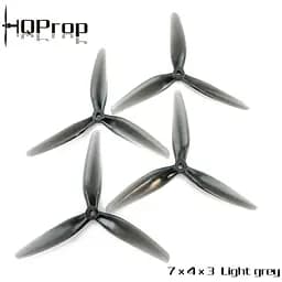 Пропелери HQProp 7040 3 лопасті для FPV квадрокоптера комплект 2 пари CW/CCW Light Grey (DP7X4X3GR-PC) - мініатюра 3