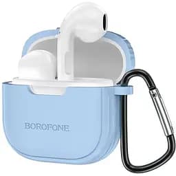 Наушники беспроводные TWS в кейсе Borofone BW29 Charm Space azure blue