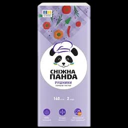 Паперові рушники Сніжна Панда, двошарові, 140 аркушів