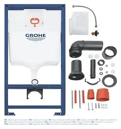 Інсталяція для унітазу 3-в-1 1.13 м висота установки Grohe Rapid SL 38772SH0 - мініатюра 7