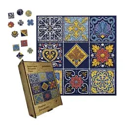 Дерев'яний фігурний пазл Плитка Загадкова, А3, Картонна коробка 200 елементів