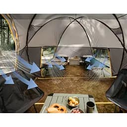 Намет шестимісний Naturehike KOTA 6 CNK2450WS031 75D Світло-коричневий - мініатюра 5