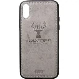 Чохол-накладка Toto Deer Shell With Leather Effect Case Apple iPhone X/XS Grey