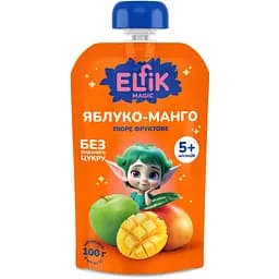 Уцінка. Набір пюре фруктове Elfik Magic Яблуко-манго 100 г 9 шт.