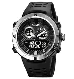 Годинник чоловічий наручний спортивний Skmei 2014 (Чорний з сріблястим)