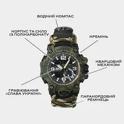 Чоловічий наручний годинник Besta Military з компасом (Камуфляж) - мініатюра 3