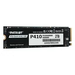 Накопичувач SSD M.2 Patriot P410 2TB NVMe 2280 PCIe Gen4 x4 5000/4500 TLC (P410P2TBM28H) - мініатюра 3