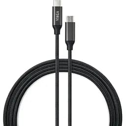 Дата кабель USB-C to USB-C 1.0m 100W E-Mark Chip Nylon Vinga (VCPCTC100BK)