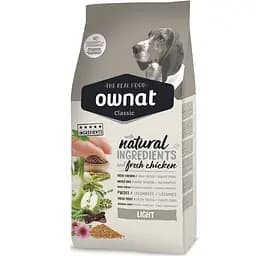 Сухий корм Ownat Classic Light для дорослих собак із зайвою вагою, з куркою, 4 кг