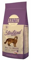 Повноцінний сухий корм для стерилізованих котів ARATON STERILISED Adult All Breeds 15 кг