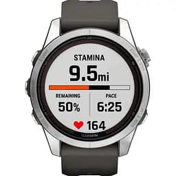 Смарт-годинник Garmin Fenix 7S Pro Solar Edition Silver with Graphite Band (010-02776-00) [90552] - мініатюра 4
