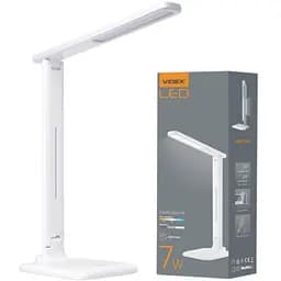 Лампа настільна LED Videx TF02W White 7 Вт 3000K/4100K/5500K 300 лм сенсорне керування (VL-TF02W)  - мініатюра 6