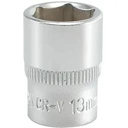 Головка торцева 6-гранна Yato квадрат 1/4" М= 13 мм L= 25 мм (YT-1412)