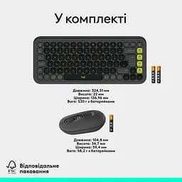 Комплект Logitech POP Icon Combo Bluetooth UA Graphite (920-013156) - мініатюра 9