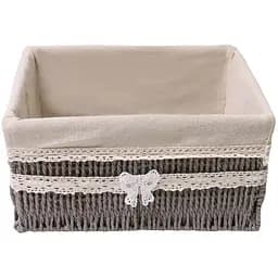 Кошик стелажний Handy Home Бантик, з текстильним вкладишем, 30х23х15 см (EW-90 M)