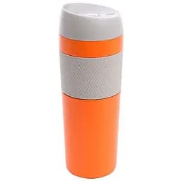 Термокружка Bergamo Cuba 450 мл оранжевая с белым (20215-06)