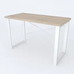 Письмовий стіл Ferrum-decor Драйв 750x1000x600 Білий метал ДСП Дуб Сонома 32 мм (FRD-103313) - мініатюра 2