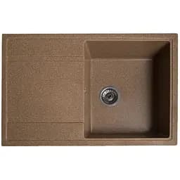 Гранітна кухонна мийка Romzha Jorum 78 Teracota (701) з крилом