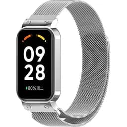 Ремешок-бампер DK для Xiaomi Redmi Smart Band 2 Metal Milanese Loop Magnetic (016244) (silver)