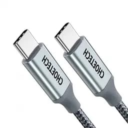 Кабель Choetech USB Type-C - USB Type-C (M/M), 1.8 м, Grey (XCC-1002) - мініатюра 3