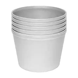 Набір з 5 форм алюмінієвих литих для випікання пасок, великодніх кулічів, хліба та кексів з посиленим бортиком по краю, 1 л Сірий 88383