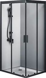 Душевая кабина Am.Pm Gem 100x80 см без поддона black matt W90UG-404-100280-BT, Черный матовый, Универсальная, прозрачная